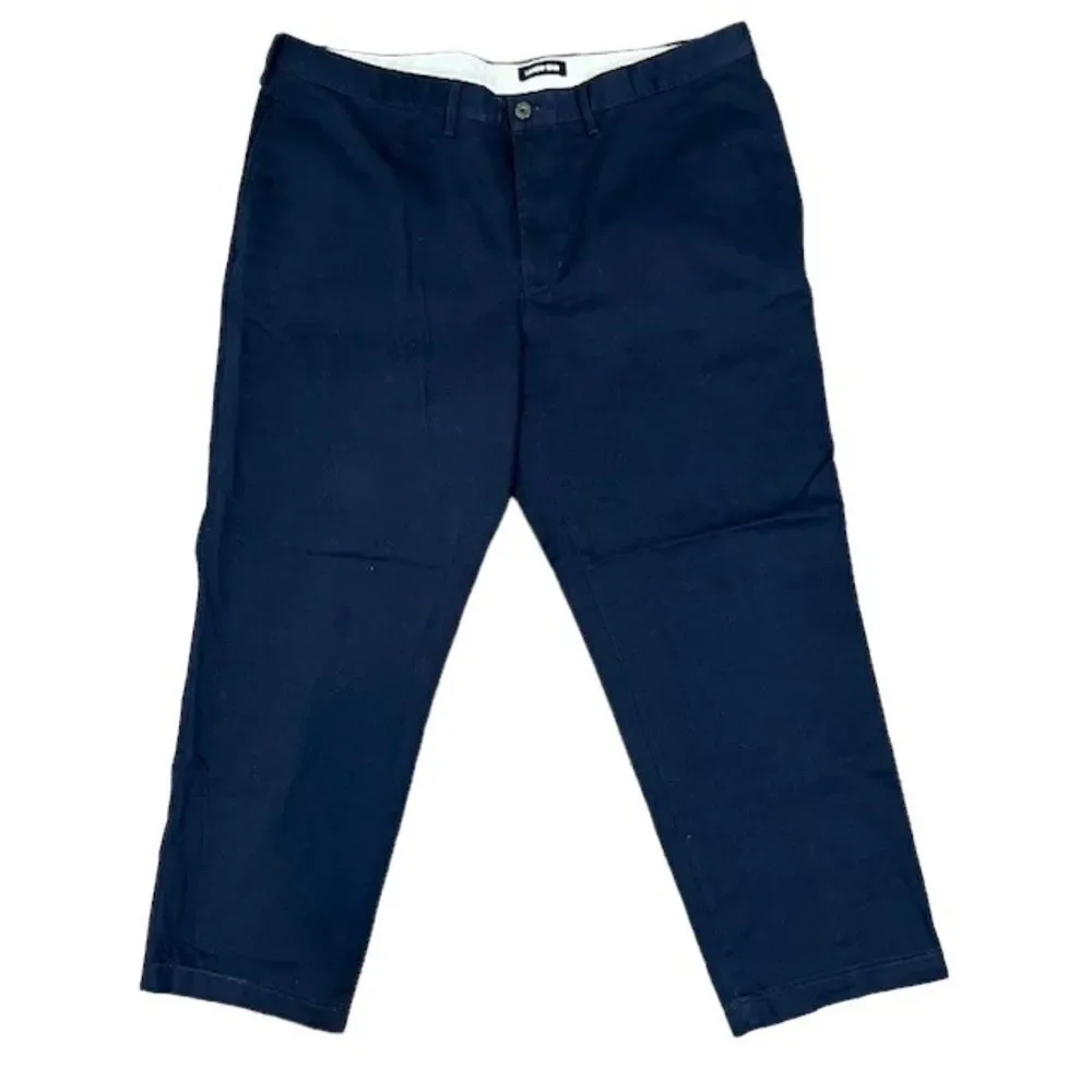 Lands' End Tailored Fit Men's Chino Pants Navy Size 42‎